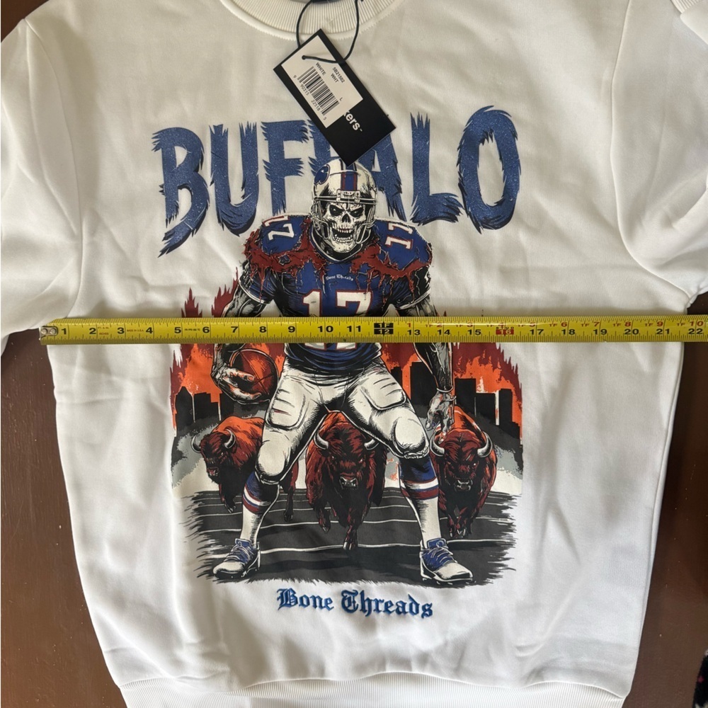 NFL Buffalo Bills Skeleton BrandMakers Sweatshirt - Large - NWT - Picture 7 of 9